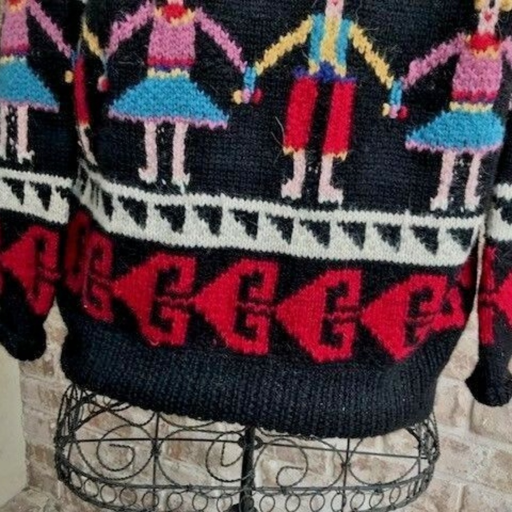 PRICE FIRM Lord & Taylor Cardigan Sweater Folkart Alpaca VTG PRICE FIRM - Picture 5 of 8